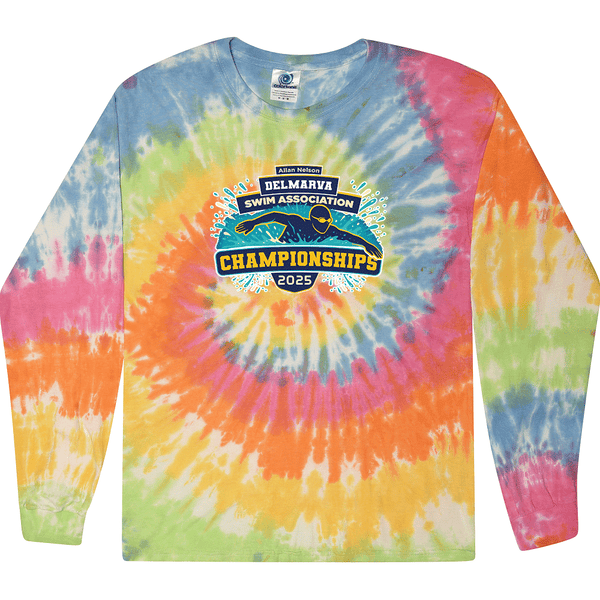 Tie Dyed Long Sleeve- 2025 Allan Nelson Delmarva Swim Association Championships