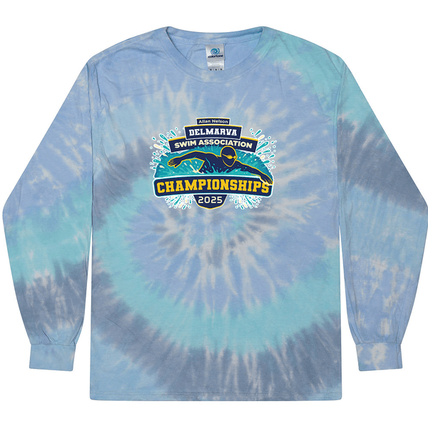 Tie Dyed Long Sleeve- 2025 Allan Nelson Delmarva Swim Association Championships