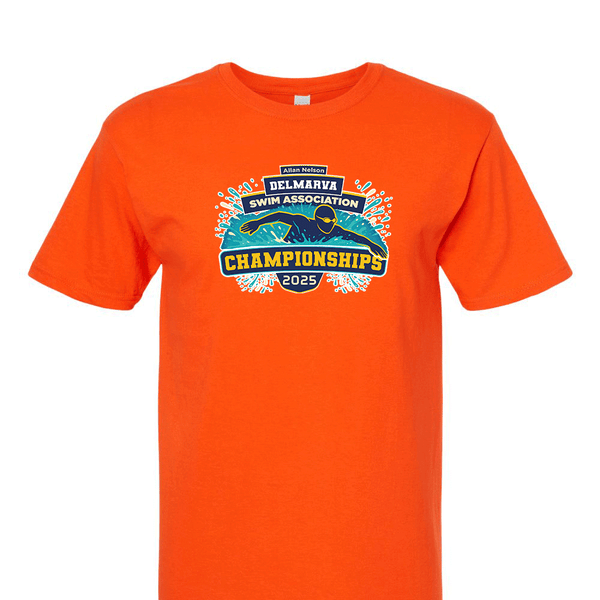 Solid Short Sleeve T-shirt - 2025 Allan Nelson Delmarva Swim Association Championships