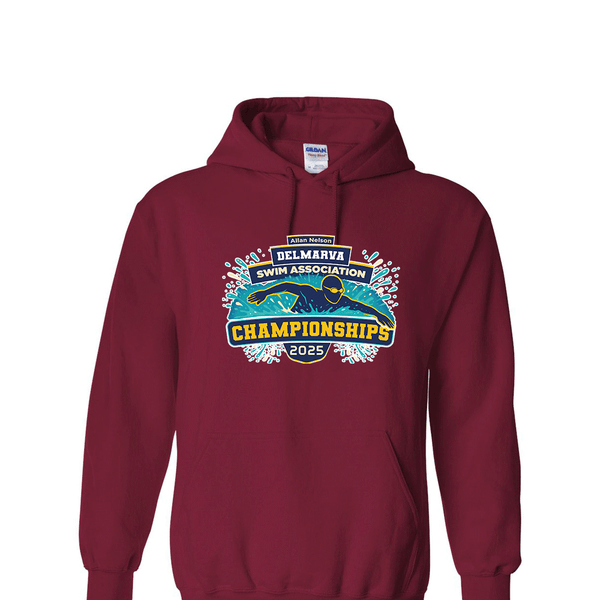 Solid Hoodie - 2025 Allan Nelson Delmarva Swim Association Championships