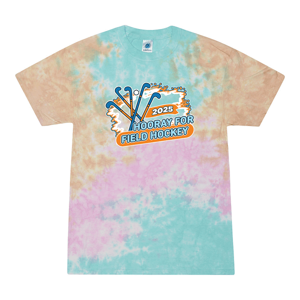 Tie Dyed T-shirt - 2025 Hooray for Field Hockey