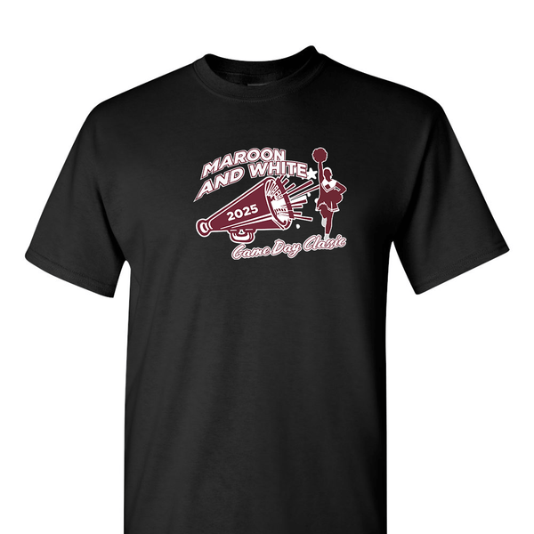 Solid Short Sleeve T-shirt - 2025 Maroon & White Cheer