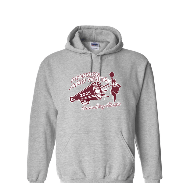 Solid Hoodie - 2025 Maroon & White Cheer