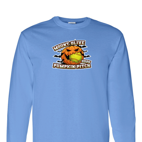 Solid Long Sleeve T-shirt - Mount Olive Pumpkin Pitch 2025