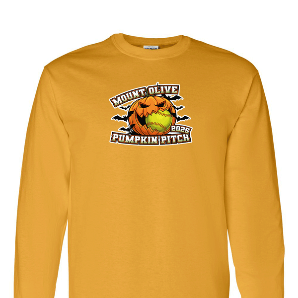 Solid Long Sleeve T-shirt - Mount Olive Pumpkin Pitch 2025