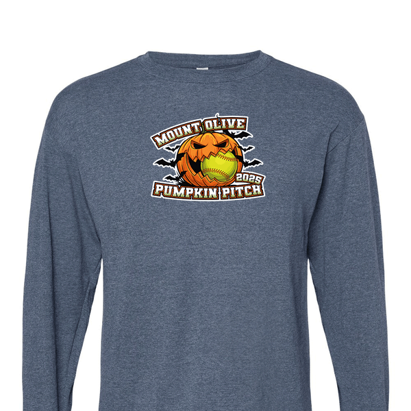 Solid Long Sleeve T-shirt - Mount Olive Pumpkin Pitch 2025