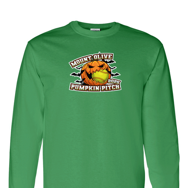 Solid Long Sleeve T-shirt - Mount Olive Pumpkin Pitch 2025