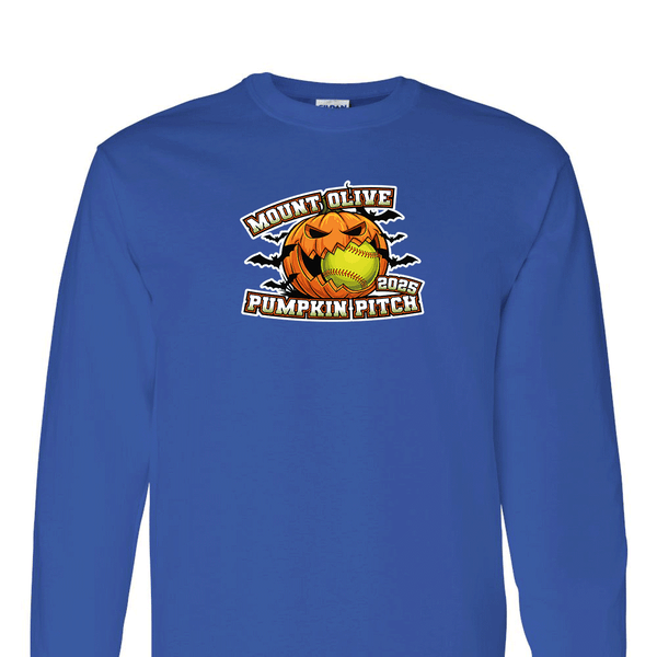 Solid Long Sleeve T-shirt - Mount Olive Pumpkin Pitch 2025