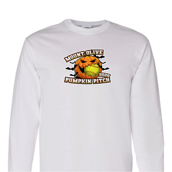 Solid Long Sleeve T-shirt - Mount Olive Pumpkin Pitch 2025