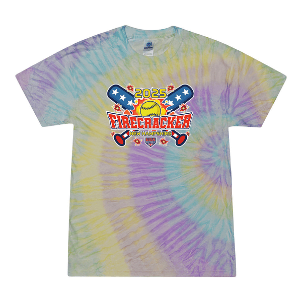 Tie Dyed t-shirt - 2025 New Hampshire Firecracker Softball Tournament