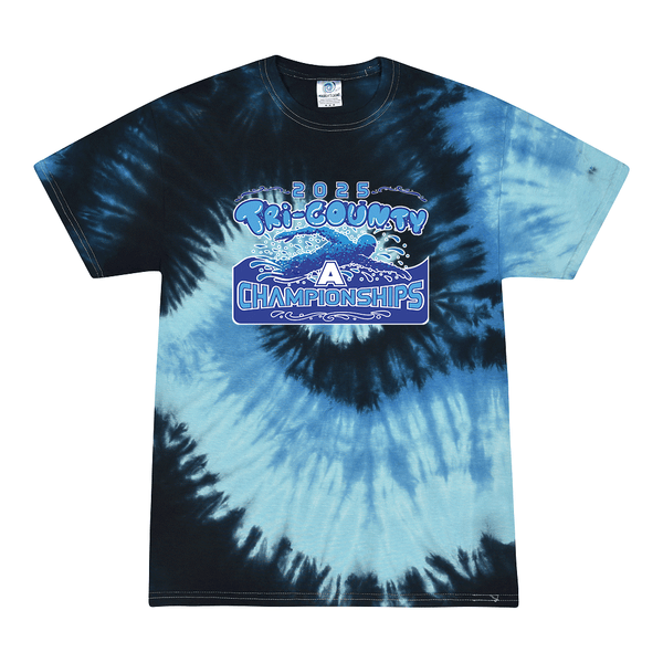 Tie Dyed T-shirt - 2025 TRI-County A Swim Championships