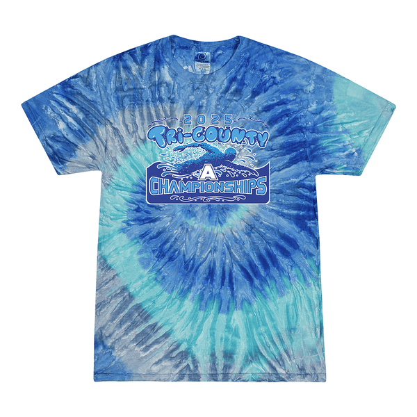 Tie Dyed T-shirt - 2025 TRI-County A Swim Championships