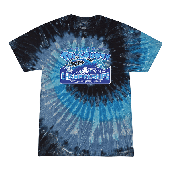 Tie Dyed T-shirt - 2025 TRI-County A Swim Championships