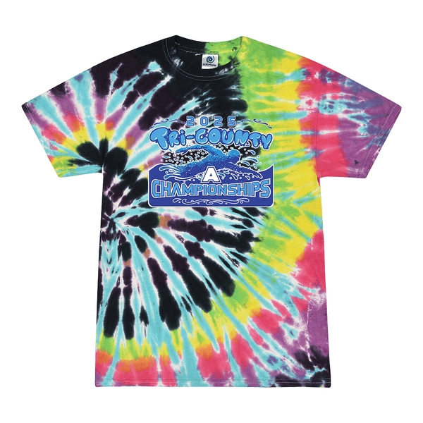 Tie Dyed T-shirt - 2025 TRI-County A Swim Championships