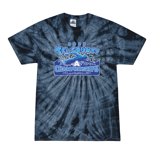 Tie Dyed T-shirt - 2025 TRI-County A Swim Championships