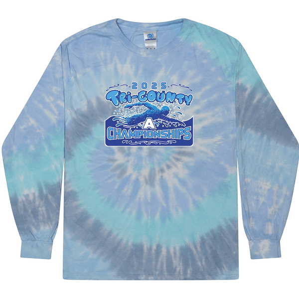 Tie Dyed Long Sleeve- 2025 TRI-County A Swim Championships