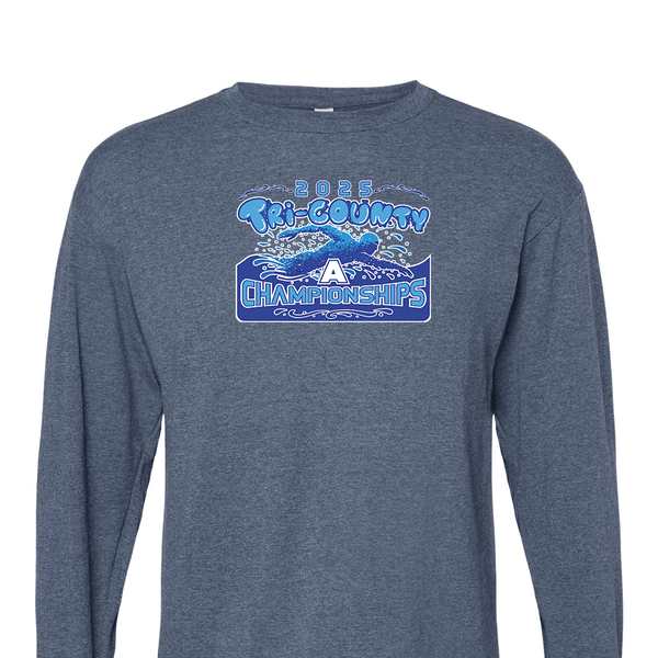 Solid Long Sleeve T-shirt - 2025 TRI-County A Swim Championships