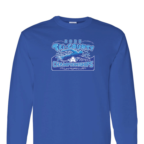 Solid Long Sleeve T-shirt - 2025 TRI-County A Swim Championships
