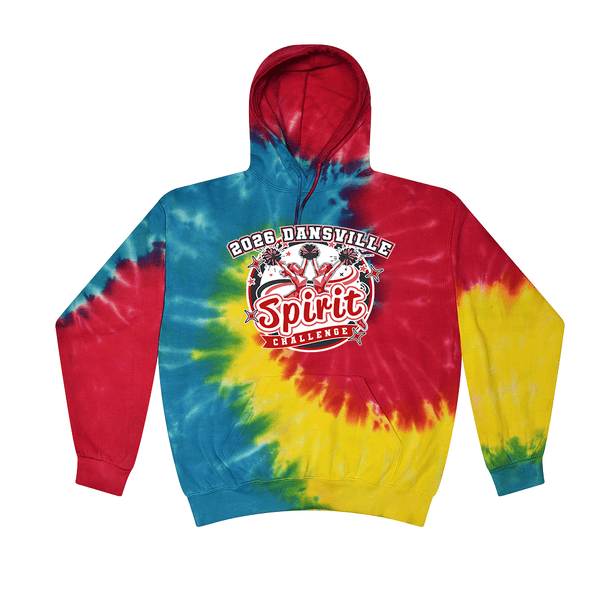 Tie Dyed Hoodie - 2026 Dansville Spirit Challenge