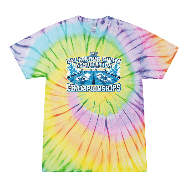Tie Dyed T-shirt - 2026 Delmarva Swim Association Championships