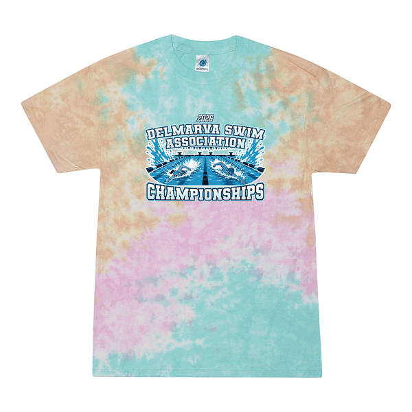 Tie Dyed T-shirt - 2026 Delmarva Swim Association Championships
