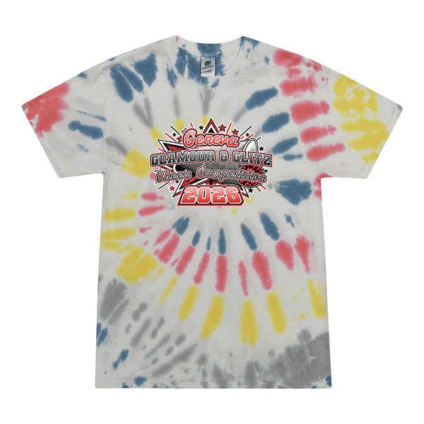 2026 Geneva Glamour and Glitz Competition 0110 Yellowstone Tie Dyed T shirt