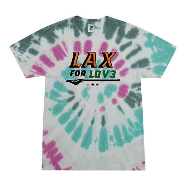 Tie Dyed T-shirt - Lax for Lov3 - Design 2