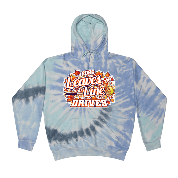 Tie Dye Hoodie - 2026 Leaves and Line Drives
