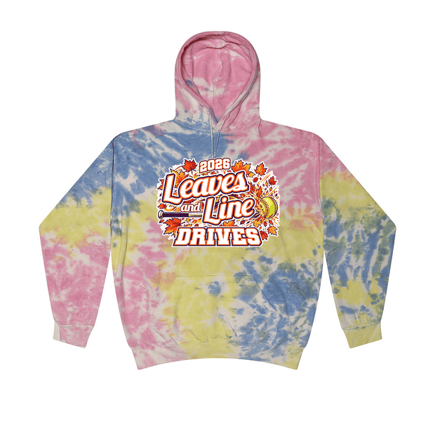 Tie Dye Hoodie - 2026 Leaves and Line Drives