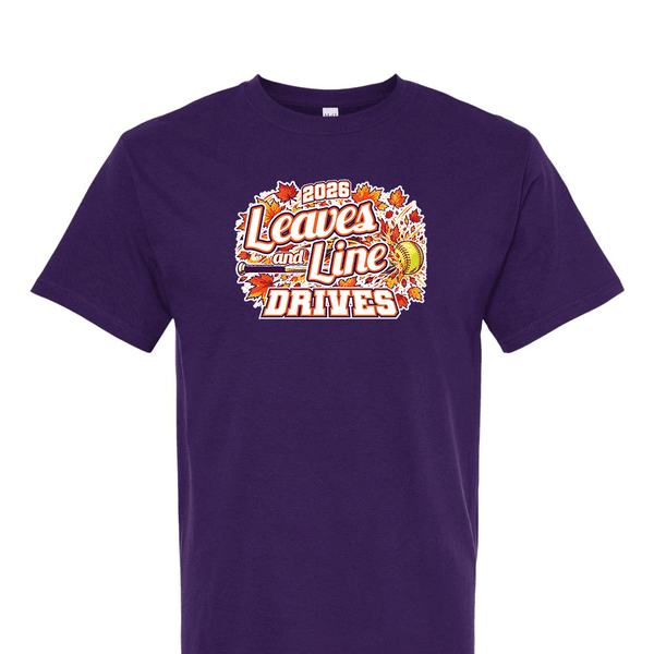 Solid Short Sleeve T-shirt - 2026 Leaves and Line Drives