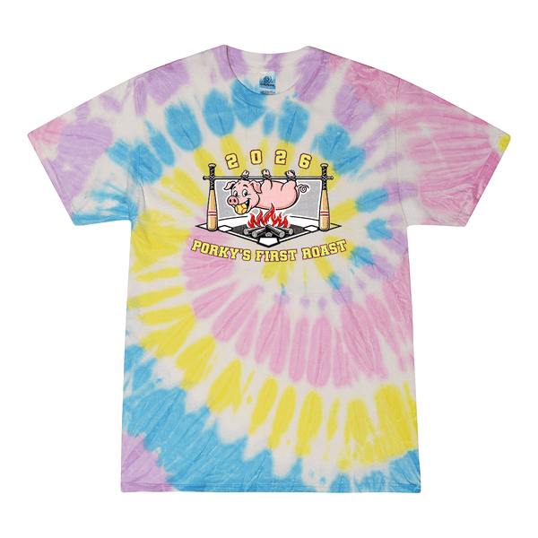 Tie Dyed T-shirt - Porky's First Roast