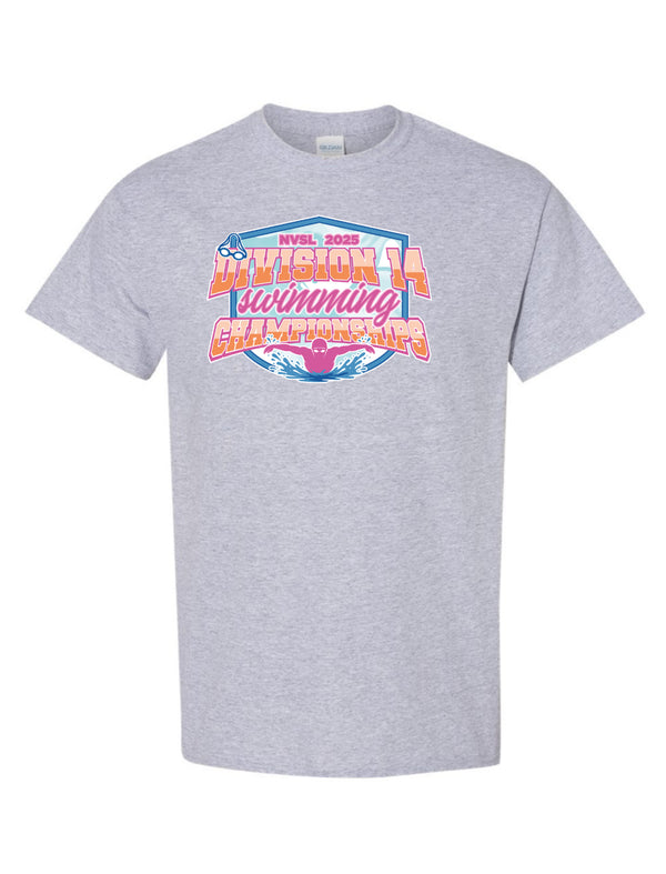 Div 14 Swim - Solid T-shirt - Pink and Orange