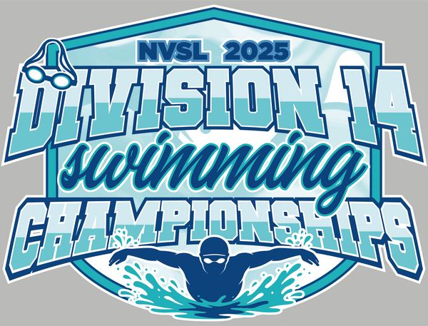 Div 14 Swim - Solid Hoodies - teal and navy design