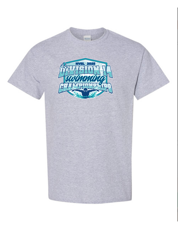 Div 14 Swim - Solid T-shirt - teal and navy design