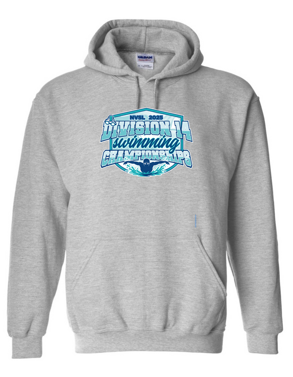 Div 14 Swim - Solid Hoodies - teal and navy design