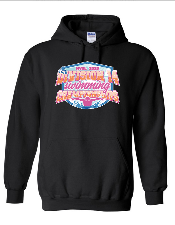 Div 14 Swim - Solid Hoodies - Pink and Orange