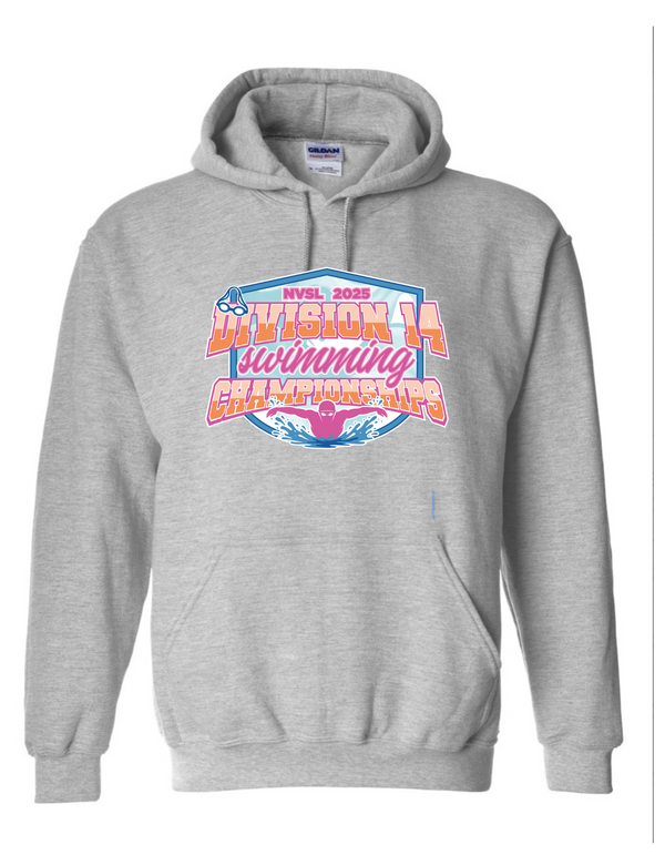 Div 14 Swim - Solid Hoodies - Pink and Orange
