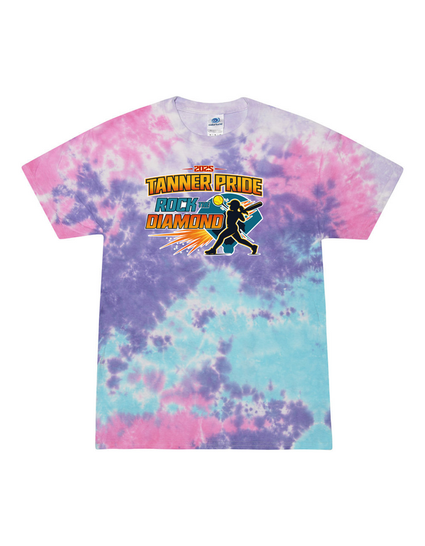 Tie Dyed T-shirt - 2025 Tanner Pride Rock The Diamond