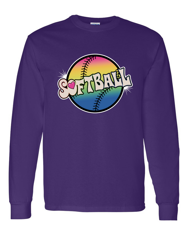 Softball Tie Dyed - Long Sleeve
