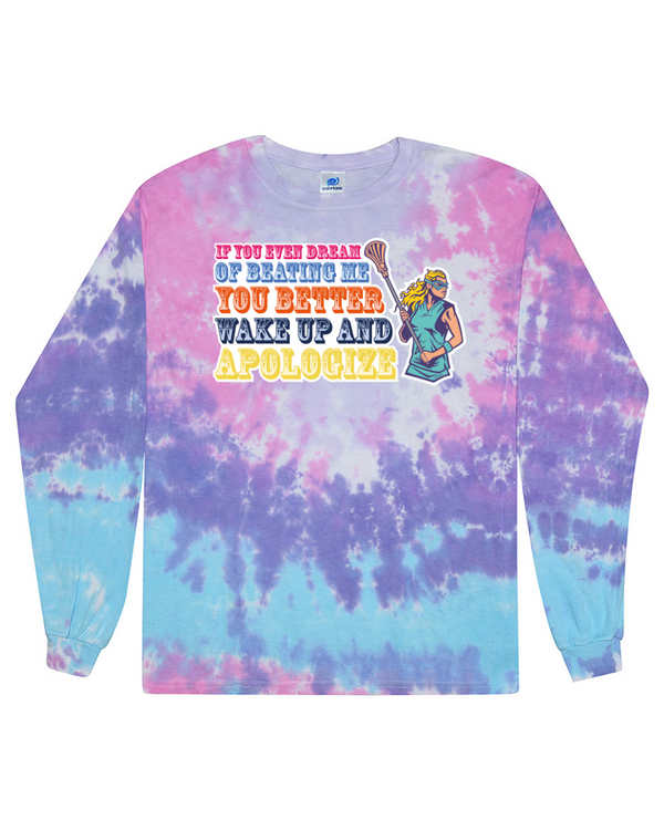 fashionable cotton crew neck clothing Long sleeve T-shirt tee shirt tie dye apparel