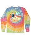 fashionable cotton crew neck clothing Long sleeve T-shirt tee shirt tie dye apparel
