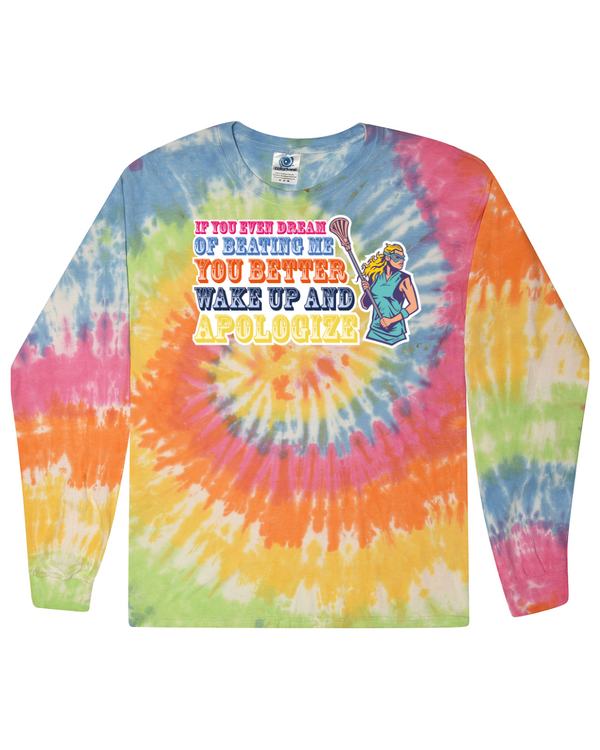 fashionable cotton crew neck clothing Long sleeve T-shirt tee shirt tie dye apparel