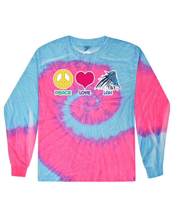 fashionable cotton crew neck clothing Long sleeve T-shirt tee shirt tie dye apparel