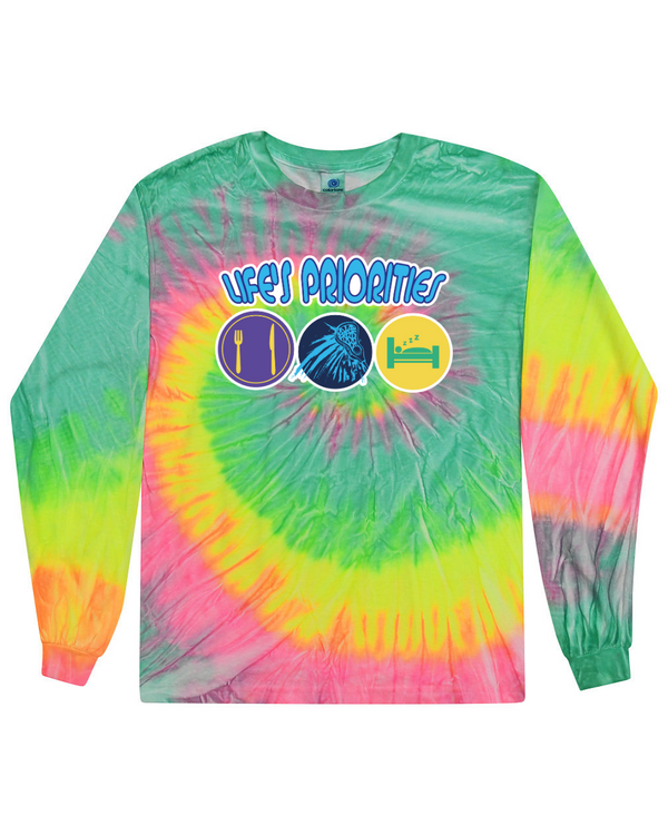 fashionable cotton crew neck clothing Long sleeve T-shirt tee shirt tie dye apparel
