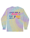 fashionable cotton crew neck clothing Long sleeve T-shirt tee shirt tie dye apparel