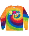 fashionable cotton crew neck clothing Long sleeve T-shirt tee shirt tie dye apparel