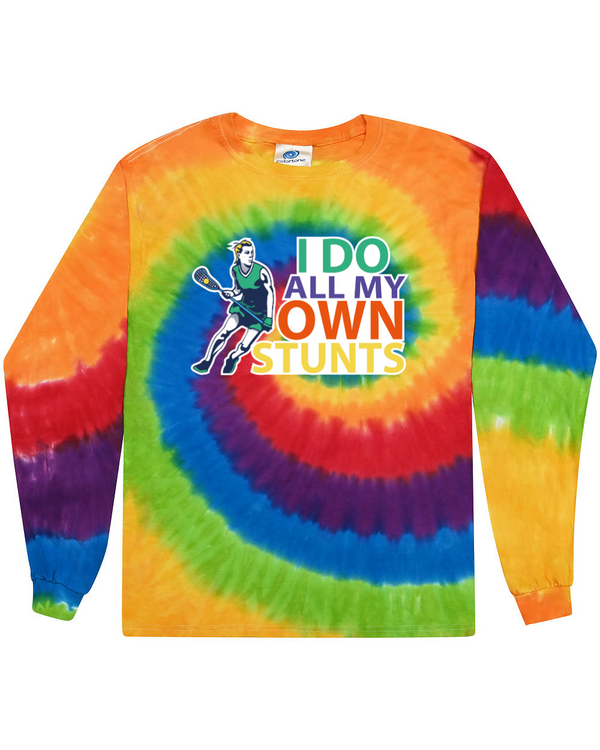 fashionable cotton crew neck clothing Long sleeve T-shirt tee shirt tie dye apparel