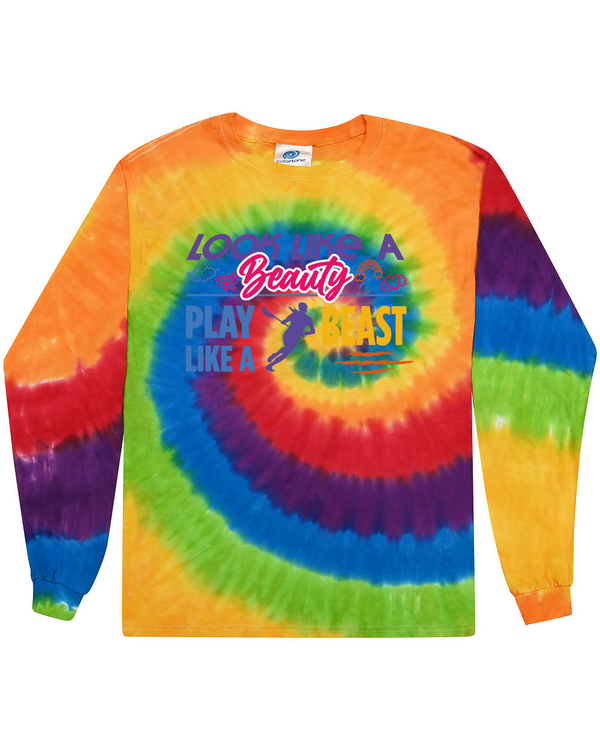 fashionable cotton crew neck clothing Long sleeve T-shirt tee shirt tie dye apparel