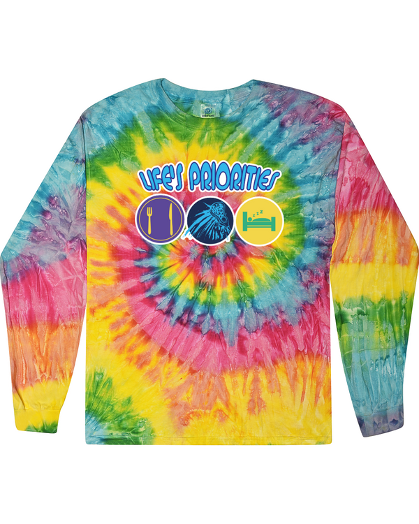 fashionable cotton crew neck clothing Long sleeve T-shirt tee shirt tie dye apparel