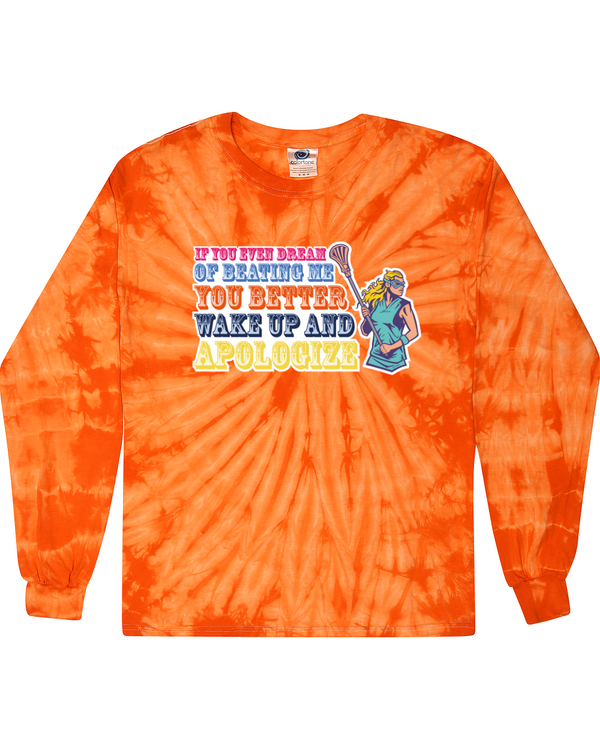 fashionable cotton crew neck clothing Long sleeve T-shirt tee shirt tie dye apparel